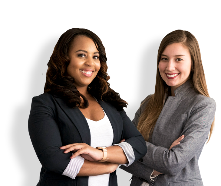 two professional ladies smiling